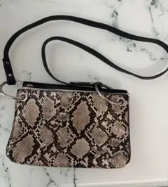 ZARA パイソン柄 リバーシブル ショルダーバッグ