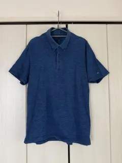 トミーヒルフィガー インディゴ 総柄 ポロシャツ 半袖　XL