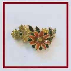 Ga04091025 　昭和レトロ 七宝風エナメル　ヴィンテージ　ブローチ