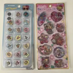 キティちゃん シール　2枚セット 日焼けキティ