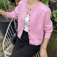 チルファー CHILLFAR ポケットカーディガン ピンク