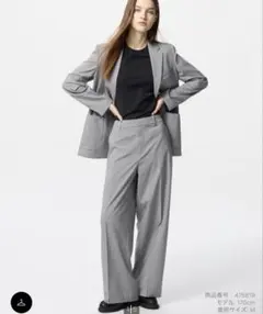 スラックス ワイドパンツ