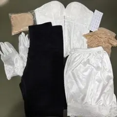 ブライダルインナー・ガードル・タップパンツ・グローブ・ストッキングセット