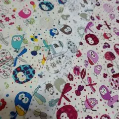 専用レア‼️リバティタナローン✨イライザズ オウルズ✨女の子の描いたフクロウ4色