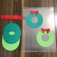 製作セット【クリスマスリース10セット】壁面
