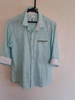 tk.TAKEO KIKUCHI 七分袖シャツ ミントグリーン