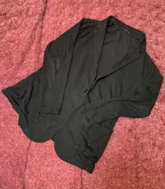 UNIQLO 黒 ソフト　テーラードジャケット シンプル カジュアル 薄手 L