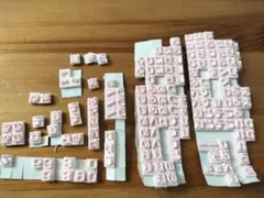 ピンク ゴム製 文字スタンプ セット