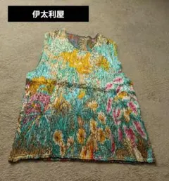美装飾 伊太利屋 アニマル ボタニカル柄 プリーツノースリーブ ストーンのサムネイル