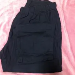 SM2 紺色パンツMサイズ 麻レーヨン混合