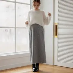 flower カームエンブロイダリースカート