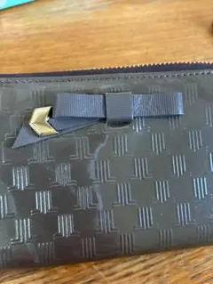 LAVIN リボン付き長財布 ダークブラウン