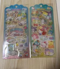 ドロップジェリーシール2枚セット　サンリオ、シナモロール