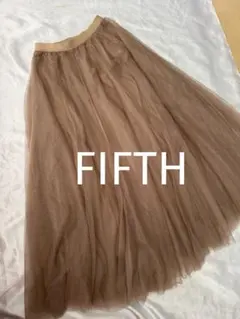 [美品] 【Fifth】チュールロングスカート　ウエストゴム
