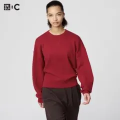 UNIQLO ユニクロC スムースコットンクルーネックセーター XL レッド