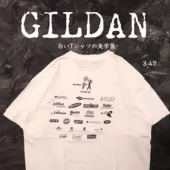 00’s GILDAN 白Tシャツ 企業ロゴ　ブルックス　コカコーラ