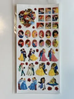 平成レトロ　ディズニープリンセス 立体シールセット　ディズニーストア