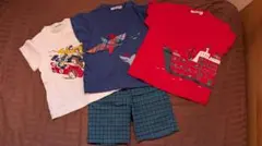 ファミリア ファミリアチェック ハーフパンツ　Ｔシャツ 90