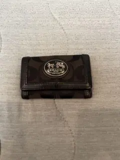 COACH コーチ キーケース 6連 シグネチャー ブラック