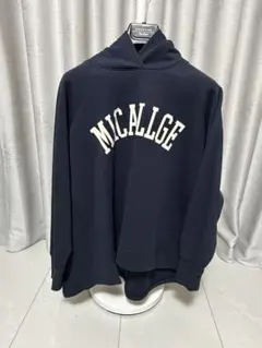 MICA&DEAL 「MICALLGE」 ロゴスウェット パーカー ネイビーのサムネイル