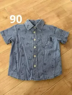 総柄　半袖シャツ　90