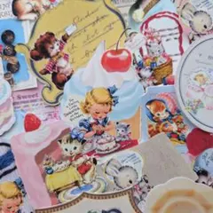 コラージュ　コラージュ素材　ダイカット　ジャンクジャーナル　レトロアニマルのサムネイル