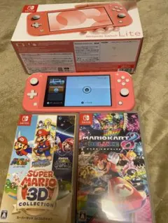 【美品】Nintendo Switch Lite コーラル 本体 ソフト2本付き