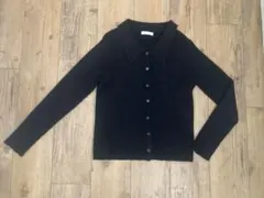 長袖ニット　黒　カーディガン　Lサイズ