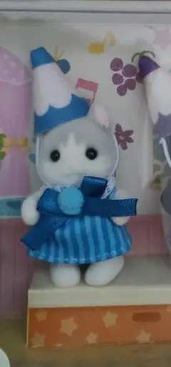 シルバニア　にぎやか赤ちゃん　いろえんぴつ　カールミミネコの赤ちゃん