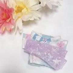 handmade＊ぬい服 浴衣&帯セット♪桜柄 ♪パープル帯のサムネイル