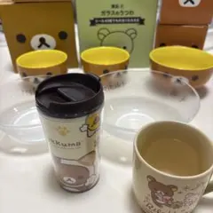 リラックマ 食器７点セット　マグカップ タンブラー　ガラスボウル　お椀　プレート