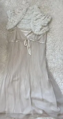 チュールIラインワンピースドレス結婚式二次会パーティー成人式　最終値下げ