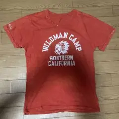 WILD MAN CAMP 赤 Tシャツ