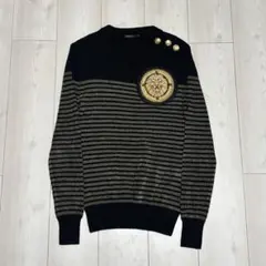 BALMAIN バルマン ダメージ加工ボーダー メンズニットXL 2025年最新】BALMAIN メンズ ニット・セーターの人気アイテム - メルカリ