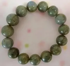 竜*二様 時間限定値下げ！天然石ラブラドライトブレスレット大粒約15mm珠子15