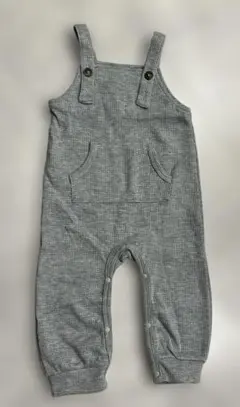 SHEIN グレー ワッフルオーバーオール 12-18M