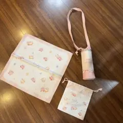 星のカービィ ペットボトルホルダー　水筒カバー &ランチョンマット&巾着袋