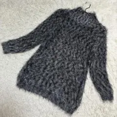 LASANTE✨美品　フェザーニット　まだら　ミディ丈　グレー　（M〜L）