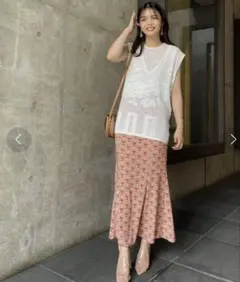 Ameri アメリ ART DECO SKIRT ロングスカート