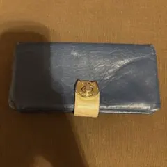 TSUMORI CHISATO 長財布 ネイビー 猫モチーフ金具のサムネイル