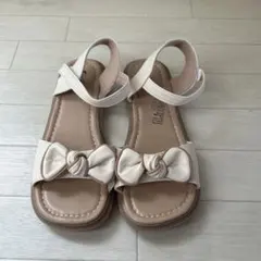 [新品] リボン付き レディース サンダル ホワイトのサムネイル