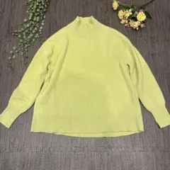 アプワイザーリッシェ ウールカシミヤタートルニット ピスタチオイエロー 2