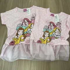 ディズニー　プリンセス　コストコ　半袖　キラキラ　ラメ　95cm 120cm
