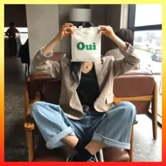 ミニショルダーバッグ ロゴ 緑 トートバッグ 2Way ファスナー おしゃれ