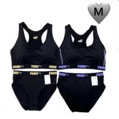 ❤︎プーマ❤︎スポーツブラ❤︎ショーツ❤︎上下セット❤︎黒/黒❤︎２セット❤︎Ｍ❤︎新品未使用❤︎