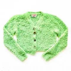 【状態良好／M】Andersson Bell グリーン ファーカーディガン