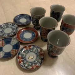 再お値下げ‼️【未使用】有田焼 フリーカップ5客 小皿5枚 セット♪