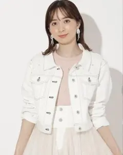 ウィルセレクションランダムパール付きデニムジャケット新品未使用