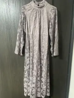 GRL 薄紫 レース 長袖 フォーマル　 ワンピース S