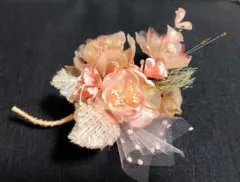 ピンクの花のコサージュ 入学式 卒業式 結婚式 セレモニー